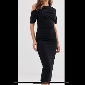 Beautiful off shoulder one shoulder cocktail dress